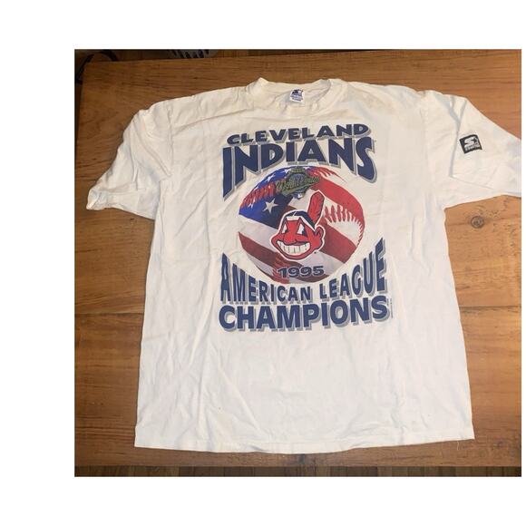 Cleveland Indians 1995 American League Champions Men's Starter Tee, XLarge Vtg - Picture 1 of 8
